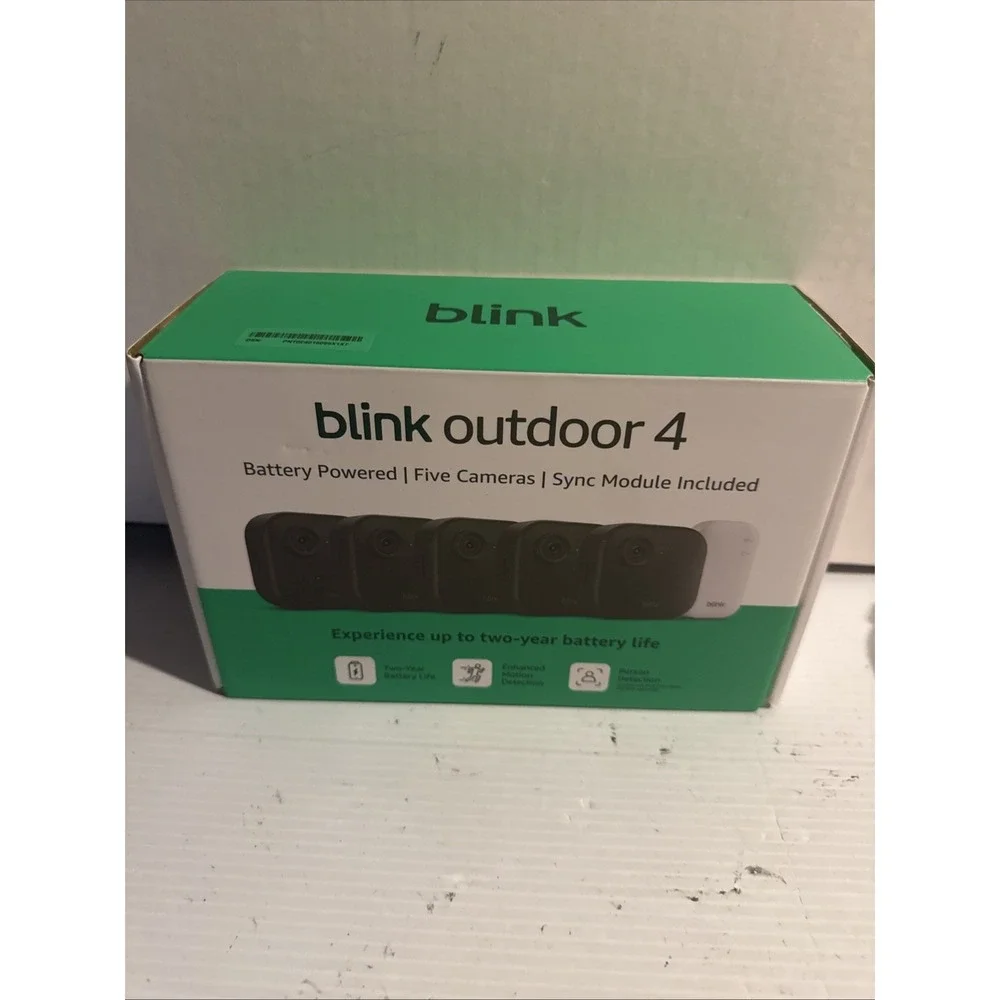BRAND NEW BLINK Outdoor 4 (4th Gen) 5-Camera Security System w/ Sync Module Core